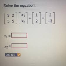 Two Step Matrix Equation Solve