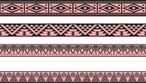 vector set of pink and black native