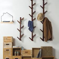 wall mounted coat rack with 6 hooks