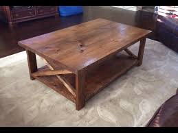 Rustic Coffee Table With A Bottom Shelf