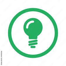Light Bulb Icon And Green Circle
