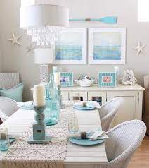 beach themed dining room sets up