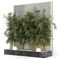 Indoor Wall Bamboo Garden In Concrete