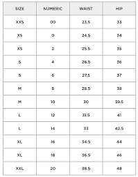 American Eagle Waist Size Chart Www Prosvsgijoes Org