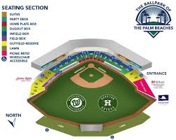 seating map the ballpark of the palm