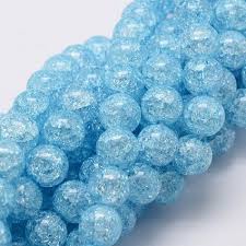 12mm Glass Le Beads Sky Blue