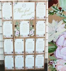 hand painted wedding seating plans