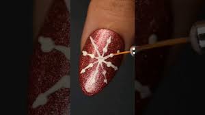 easy snowflake nail art design shorts