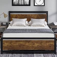 Amerlife Queen Size Bed Frame With Wood