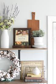 Decorating Shelves In A Farmhouse Kitchen