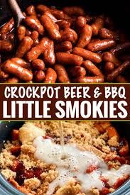 crockpot bbq beer little smokies the