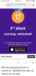 Game pins are unique to each kahoot session. Locked Sim 1136 Am Play Kahoot Enter Game Pin Here Kahootit 3rd Place Learning Unleashed Get Creative Create Your Own Kahoot And Host It Right From Our App Download On The App