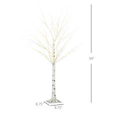 Homcom 5ft Artificial White Birch Tree