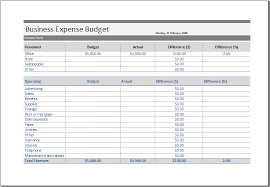 Business Expense Budget Template For Excel Excel Templates