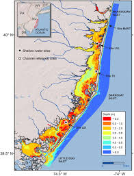 Map Of Barnegat Bay On The New Jersey Atlantic Coast Shoal