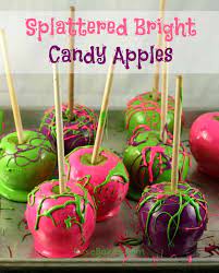 Splattered Bright Candy Apples