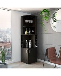 Black cabinet corner cabinet corner with 20mm wrapover. Amazing Deal On Copper Grove Tumanyan Corner Bar Cabinet N A Black