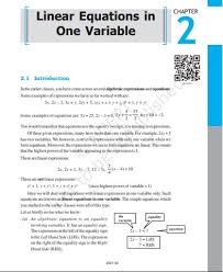 Pdf Linear Equations In One Variable