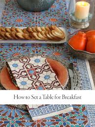 breakfast table setting