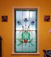P 176 Stained Glass Hanging Panel