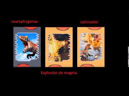 Resultado de imagem para cartas do gabu. Dino Rey Dinosaurios Con Sus Cartas De Ataques Originales Youtube