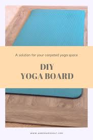 diy yoga board for carpet practice