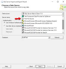 how to import data into ms sql server
