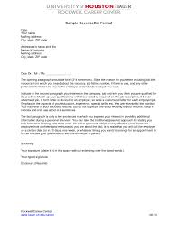 Formal Business Cover Letter Format Theveliger