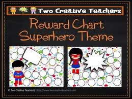 Reward Chart Sticker Chart Superhero Theme