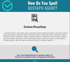 Secret state police), abbreviated gestapo (german: Correct Spelling For Gestapo Agent Infographic Spellchecker Net