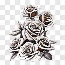 white roses on black background png