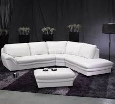 white leather contemporary sectional