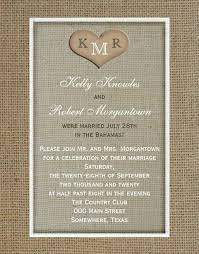 home wedding reception invitations