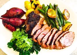 pan seared tri tip with farmers market