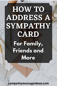 how to address a sympathy card for