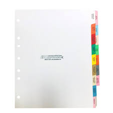 omnimed cal chart index dividers 16