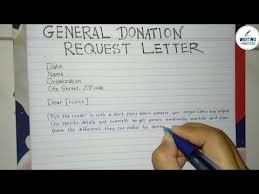 general donation request letter