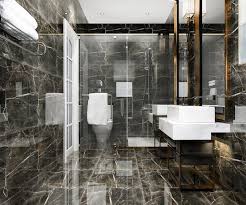 3d Rendering Modern Black Bathroom