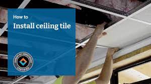 how to install ceiling tile easy step
