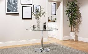 glass 110cm dining table