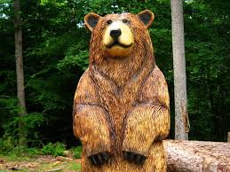 Cali Brown Bear Chainsaw Carving Wood