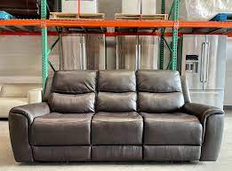 carey leather power reclining sofa with
