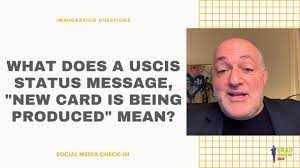 what does a uscis status message new