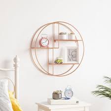 Rose Gold Colour Round Wall Mounted