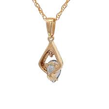 diamond gold nugget pendant alaska mint