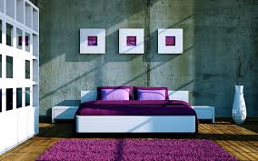 Purple Mattress With White Wooden Bed