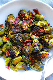 maple roasted brussels sprouts with