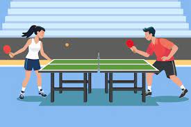free vector people playing table tennis