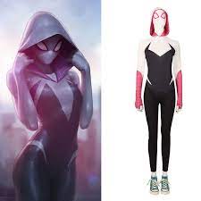 Spider-Man Into the Spider- Verse Spider Woman Costume Gwen Stacy Cosplay  Suit | eBay