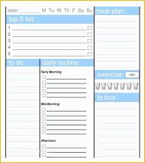 Agenda Template Free Of Free Daily Planner Templates Free